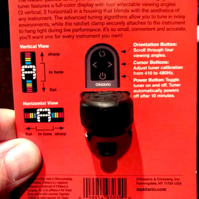 D'Addario PW-CT-12 Planet Waves Micro Headstock Tuner 2011 - 2020 - Black image 4