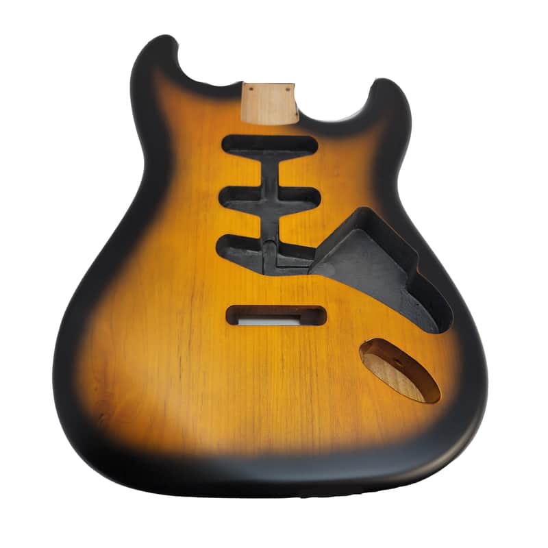 Brio S-Style Guitar Body – 2TS Sunburst, Nitro Satin, Alder image 1