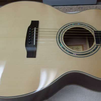 MINT NOS USA Zager ZAD50OM Solid Spruce/Mahogany w/case+extras-Hardly Played - Natural image 7