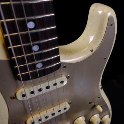 2024 Fender Custom Limited Edition Roasted "Big Head" Stratocaster® Relic® - Aged Vintage White image 10