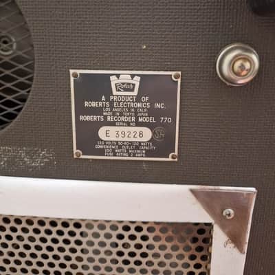 Roberts  770 1/4 track reel to reel with TUBE electronics image 4