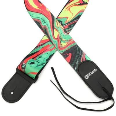 Dimarzio Steve Vai Graphic Web Strap   Green Universe