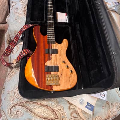 Cort Jeff Berlin Rithimic Bass w GATOR CASE Alder/Spalted Maple-Padouk Top Bartolini pickups image 6