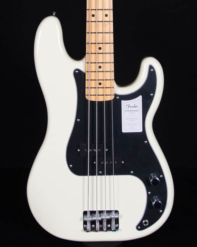 Fender Standard Precision Bass, Maple FB, Olympic White image 1