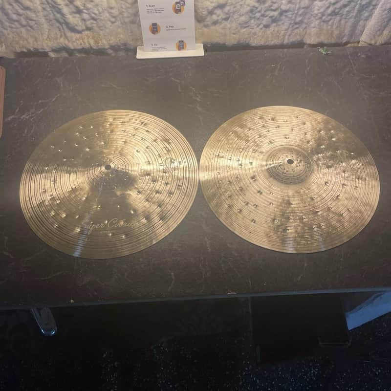 WILD BULL Limited Edition Super Cobra Hand Forged & Hammered 14" hi hat Set image 1