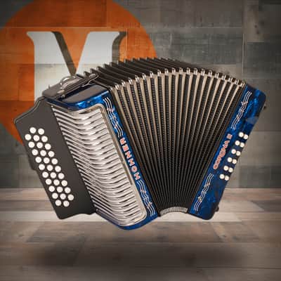 Hohner Corona II FBbEb Accordion - Pearl Dark Blue (3500BL) image 1