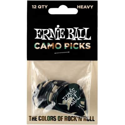 ERNIE BALL 9223 Celluloid Camouflage Pick 094mm Plektren Heavy (12 Stück) image 1