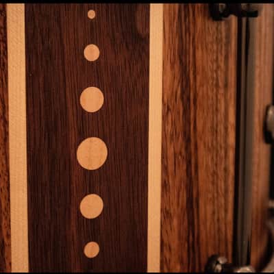Woodland Percussion 13" x 7" Zebrawood Stave Snare Drum Walnut and Maple Accents image 3