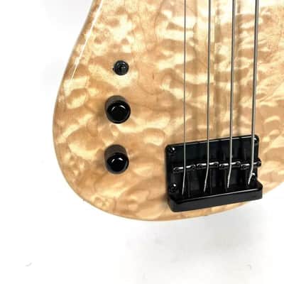 Custom Made Lefty Electric Bass Guitar Curly Maple Top Excellent Condition! image 7