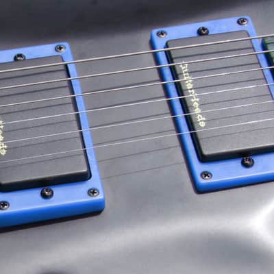 Blue Humbucker Pickup Mounting Rings Set – Neck & Bridge Trim Bezels (2pc) image 2