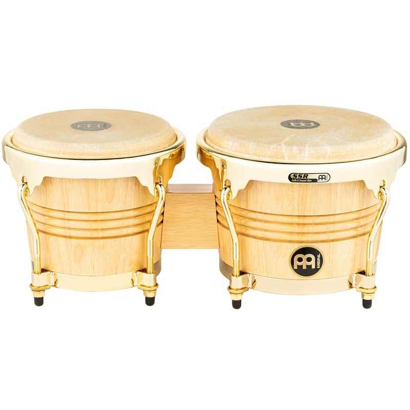Meinl Wood Bongos 6-3/4 & 8in - high gloss, gold hardware image 1