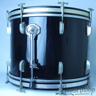 Leedy&Ludwig 20x14"Bass Drum Vintage 50s 3ply Maple Black Wrap Virgin Elkhart,IN image 5