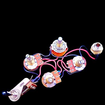 Custom Gibson EB-3 Wiring Harness 3 way Toggle 6 Way Self-Powered Varitone Switch! image 4