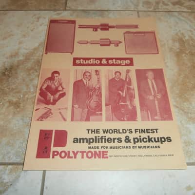 Vintage Circa Late 1970's Polytone Amplifier & Pickups Catalog! Original Paperwork, Case Candy! image 1