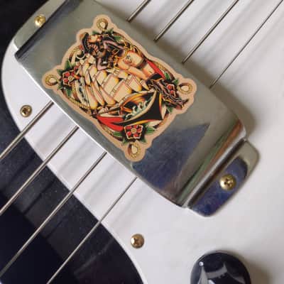 Modded Squier Bronco 2021 Black Fretless Vintage Look Killswitch image 15