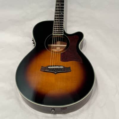 Tanglewood TW45-VS Sundance  Solid Cedar/Mahogany Super Folk Cutaway with Electronics  Vintage Sunburst Gloss made in the UK image 1