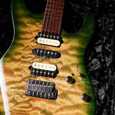 Suhr Custom modern 2016 - Faded Trans Green Burst image 10