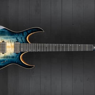Mayones Duvell 6 Elite Curly Poplar - Turquoise Iris image 4