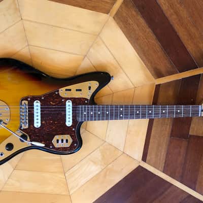 Squier by Fender Vintage Modified Jaguar Electric Guitar, Sunburst image 1