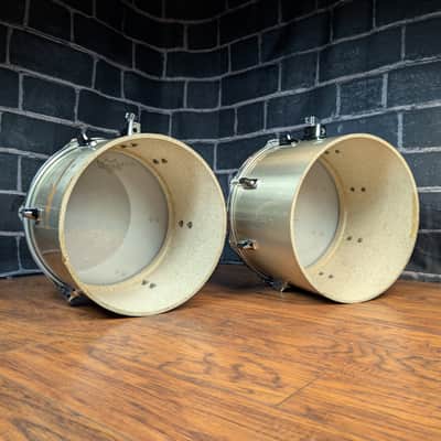 Tama Imperialstar Concert Toms – 9"x13" & 10"x14" – Vintage 1970s Hairline Chrome image 3