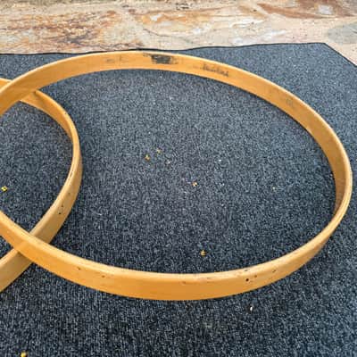 Keller 22" Natural Finish Bass Drum Hoop - PAIR image 2