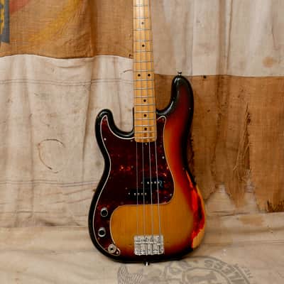 Fender Precision Bass Lefty Version 1975 - Sunburst image 13