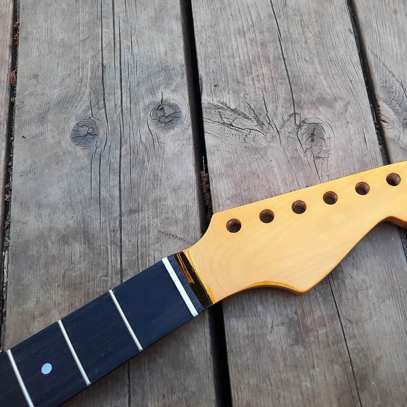 50's era inspired rosewood maple guitar neck vintage tint amber st guitar neck replacement fits oems image 1