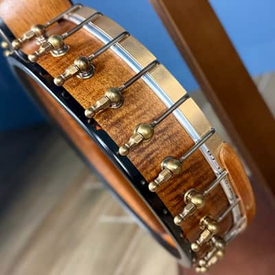 Limited Edition Ome Jasmine 12" 5-String Curly Maple Banjo with Mahogany Neck & Rolled Brass Tone Ring (only 25 made) image 12