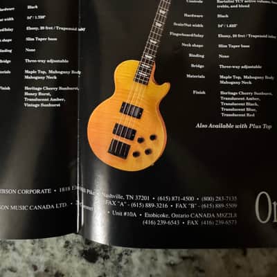 Gibson Nikki Sixx Bass Poster 1993 EB-750 650 Thunderbird IV Les Paul deluxe premium Plus 5 string Special LPB1 Standard 2 image 9