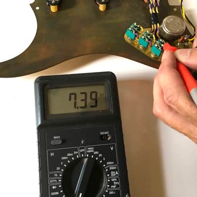 Schecter complete F500t Stratocaster monstertone single coil pickup assembly with brass pickguard image 24