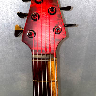 MTD 635-24 Michael Tobias Design (Lefty).w/ Custom Ramps. MTD 635 2015 Makore with poplar burl top & Florida rosewood neck. image 2