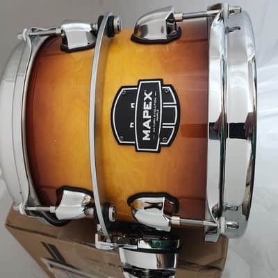 New Mapex Saturn Evolution 8x7" Exotic Sunburst Lacquer w/Chrome Hardware Drum Rack Tom Tom Maple-Walnut | NEW | WorldShip | Dealer image 6