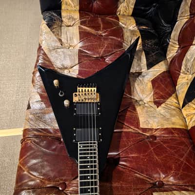 ESP Edwards SV Flying Arrow V MIJ Guitar - Gold Original Floyd Rose EMG image 15