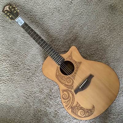 40 Inch Folk Acoustic Guitar, Red Pine Top Body, Mahogany Neck, Rosewood Fingerboard image 2