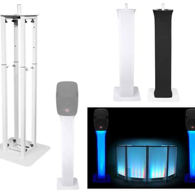 (1) Rockville White Adjustable Totem Speaker Stand For Rockville BPA12 image 1