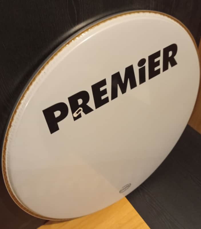 Premier Everplay 24" Bass Drum head made by "Remo" 90s-00s  - Smooth white 🤍 image 1