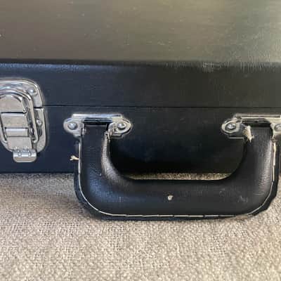 Vintage 1970’s Yamaha Hardshell Guitar Case Black Tolex with Green Interior May Fit SX SC SF SG SL Strat image 12