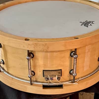 PDP Pacific SX Series Natural Maple 5 x 14" Snare Drum Wooden Hoops 10 Lugs image 7