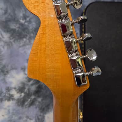 Vintage RARE 1974 Greco SE500B Black Strat Style Electric Guitar Maxon Pickups New Strings Pro Setup New Hard Shell Case image 9
