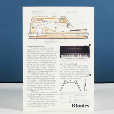 Rhodes Mark V Piano original brochure image 2