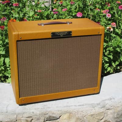 Carl's Custom Amps 2x10 Dark Lacquer Tweed 50's Alinco Extension Cabinet Dark Lacquer image 1