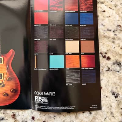 PRS Carlos Santana poster catalog 1995 artist series II 10th anniversary McCarty 22 custom 24 standard CE bolt on image 7