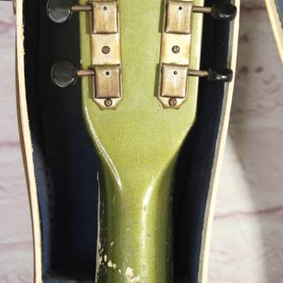 👀Vintage 1955 Kay K-136 "Peanut" Art Deco 2 Tone Metallic Green/ White w/ OHC image 6