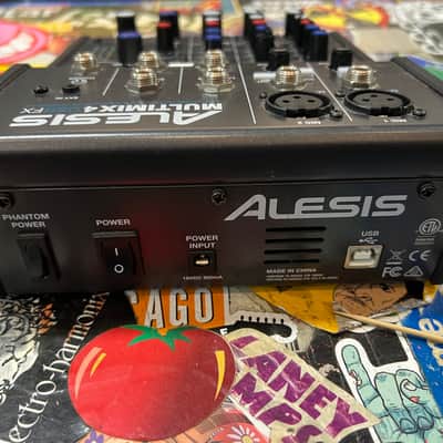 Alesis MultiMix 4 USB FX 4-Channel Mixer with Effects 2010s - Black image 2