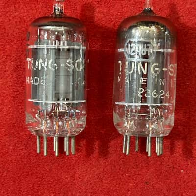 Tung-Sol Vintage Pair 12AU7 Preamp/Amplifier Vacuum Tubes image 1