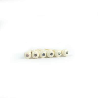 Set of 6 Slotted Acoustic Guitar Bridge Pins, Ivory-color Plastic / Pearl Dot image 4