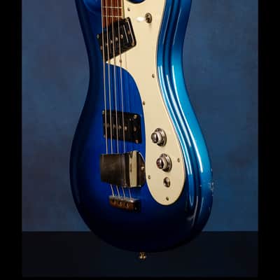 Mosrite 'Custom' Ventures Bass 1966 Metallic Blue Floral image 14