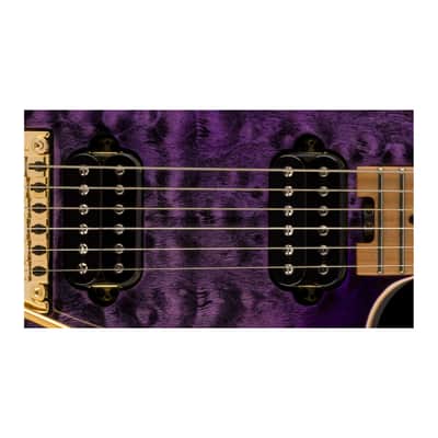 EVH Wolfgang Special QM 6-String Electric Guitar with Basswood Body, 22-Jumbo Frets, Baked Maple Fingerboard and Gold Hardware Finish (Right-Handed, Purple Burst) image 6