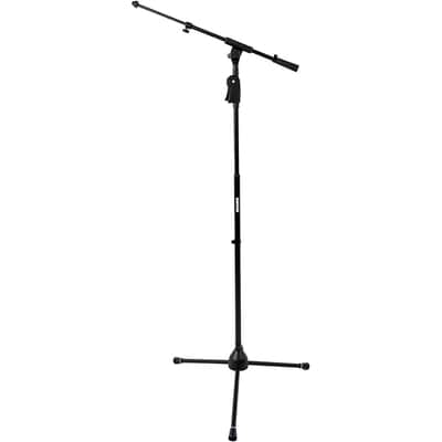 Shure Deluxe Tripod Mic Stand With Telescoping Boom and Pistol Grip One-Handed Clutch - Regular Black image 2