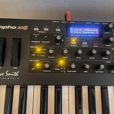 Dave Smith Instruments Mopho x4 44-Key 4-Voice Polyphonic Synthesizer 2013 - 2018 - Black with Wood Sides image 2